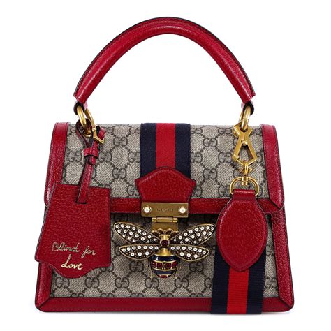 gucci bee tote large|Gucci Red Queen Margaret Crystal Embellished Bee Clasp Tote .